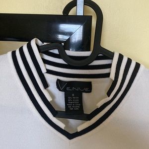 Vintage Black and White Top by Venue